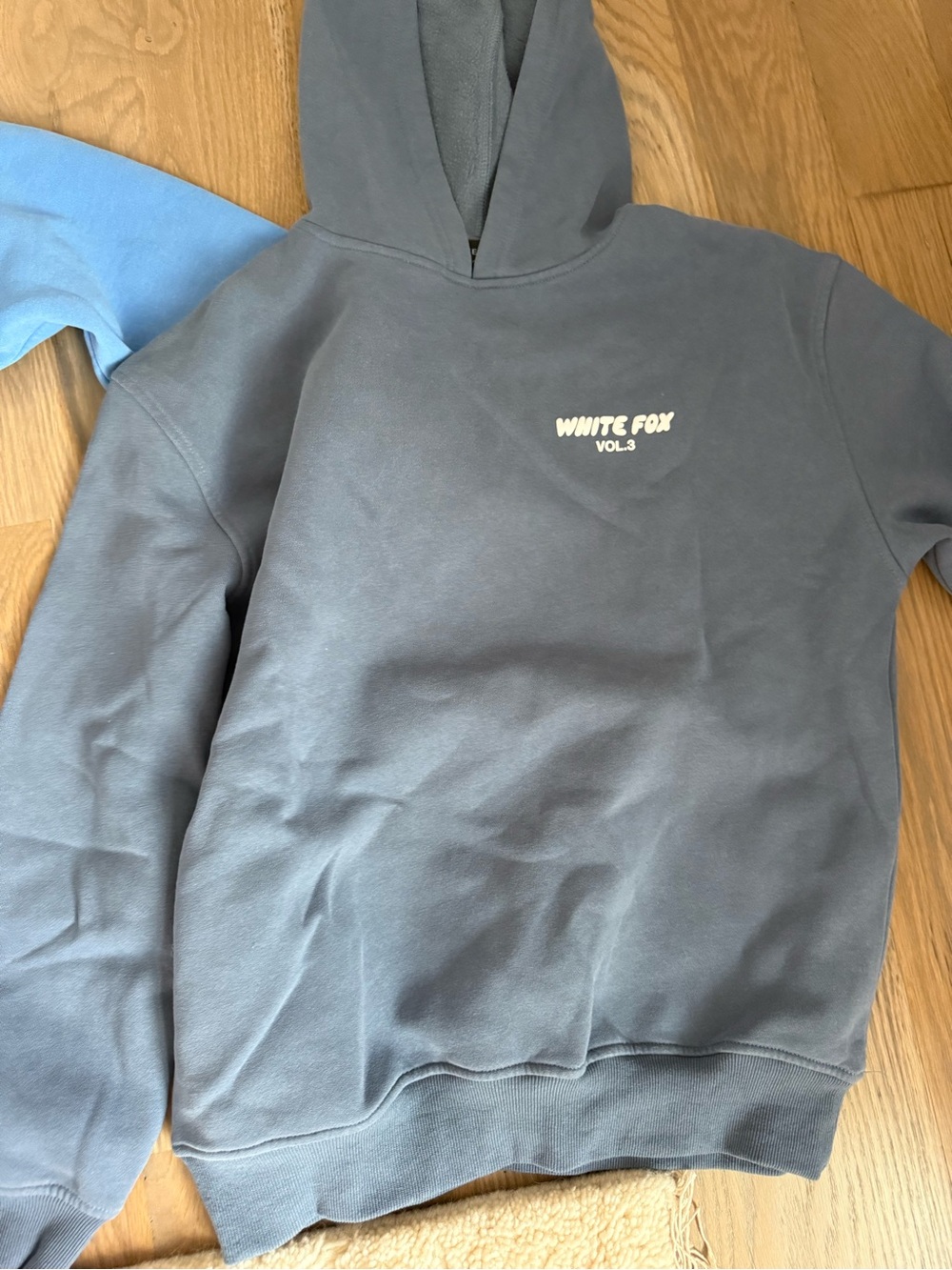 White Fox Slate Gray Hoodie